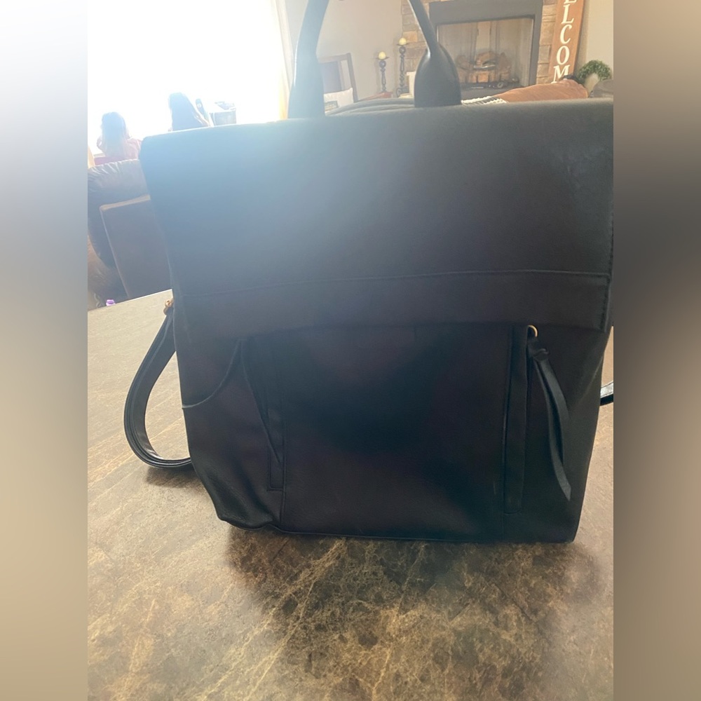 Black fashion backpack